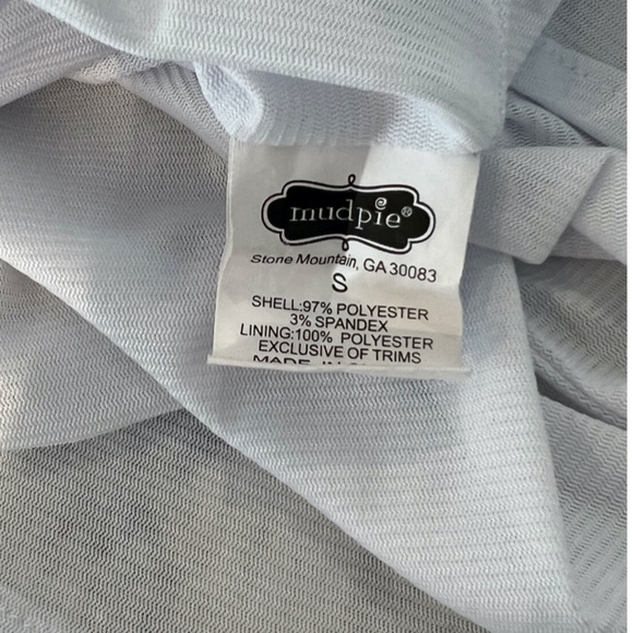 Mud Pie Blue Retro Print Dress Size Small - Picture 8 of 8